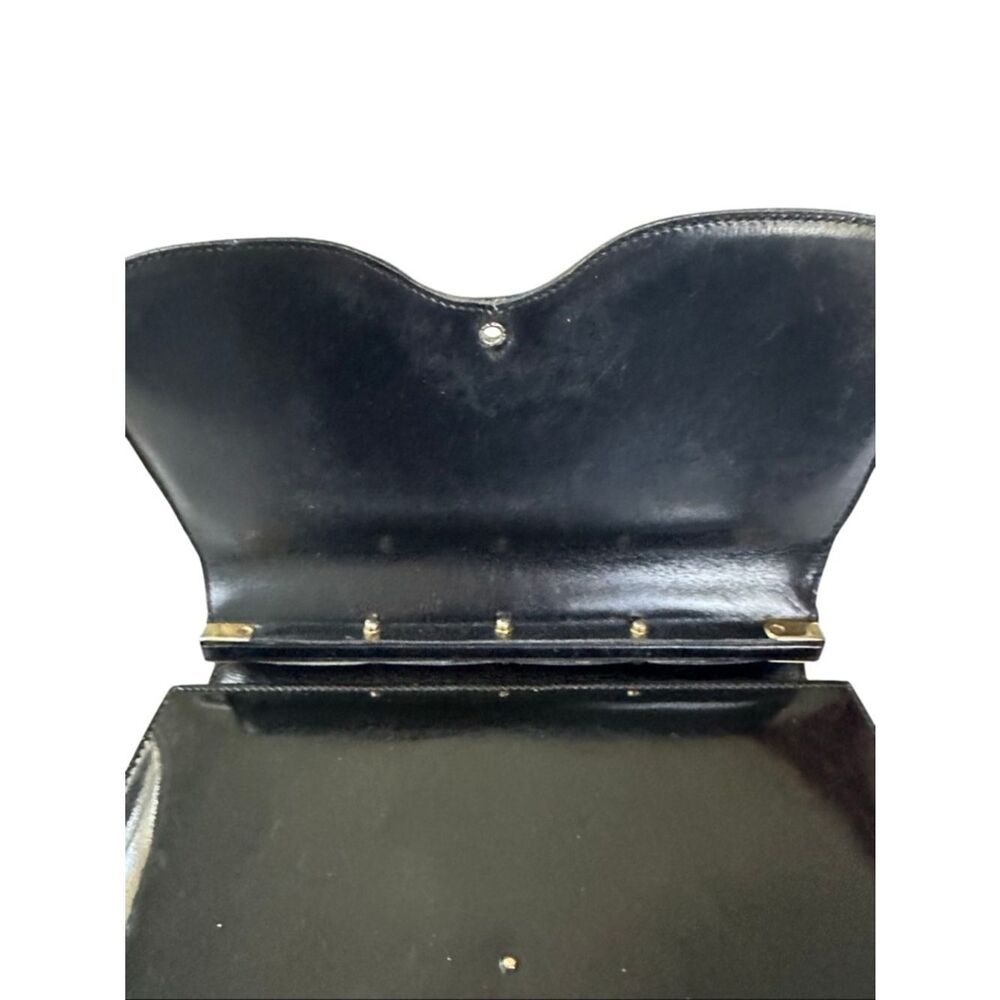 Gucci Black Patent Shoulder Bag with Bamboo Accent - Picture 8 of 14